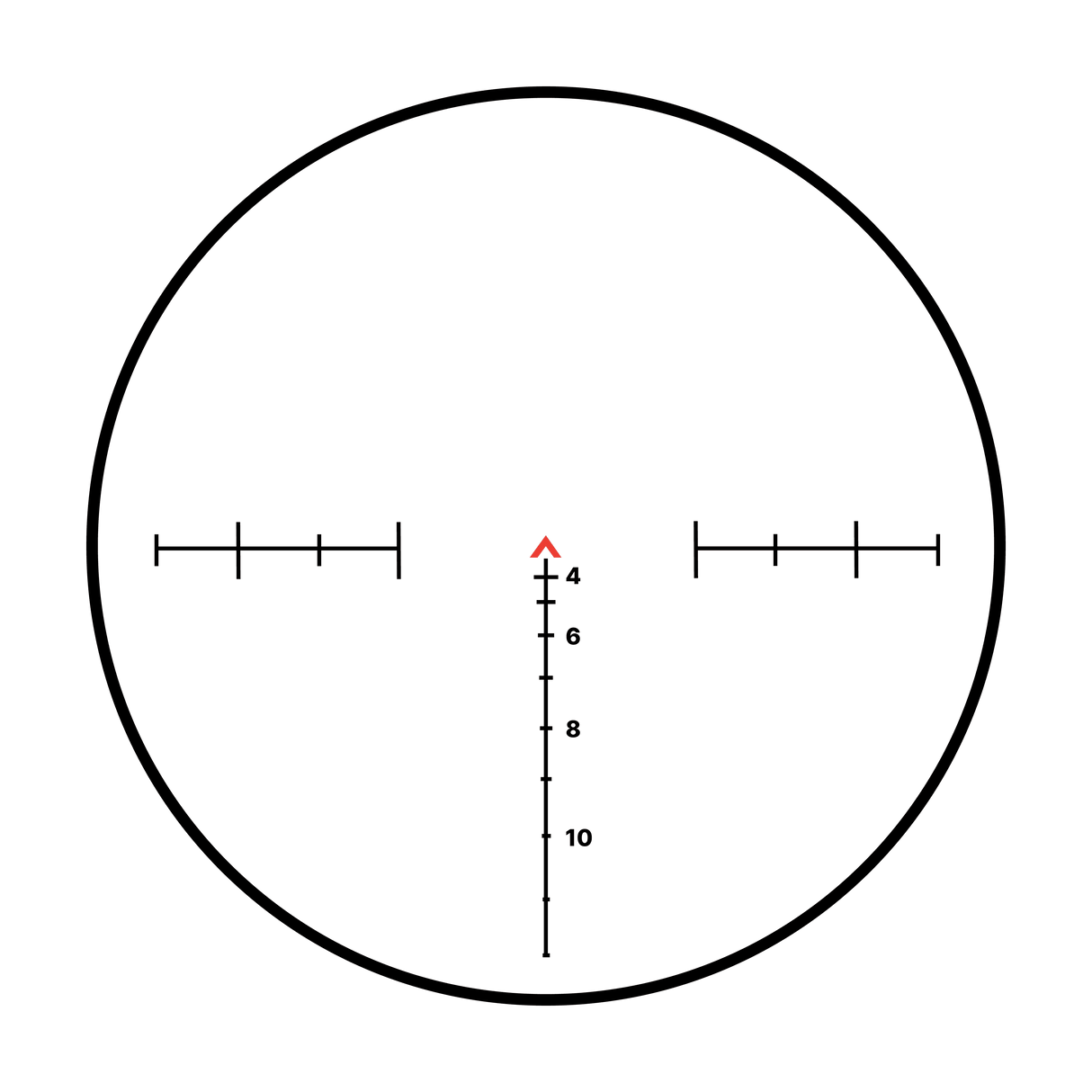 Reticle 223/5.56 red chevron