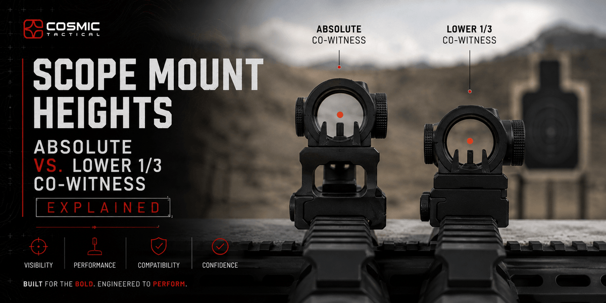 Scope Mount Heights: Absolute vs Lower 1/3 Co-Witness Explained - Cosmic Tactical