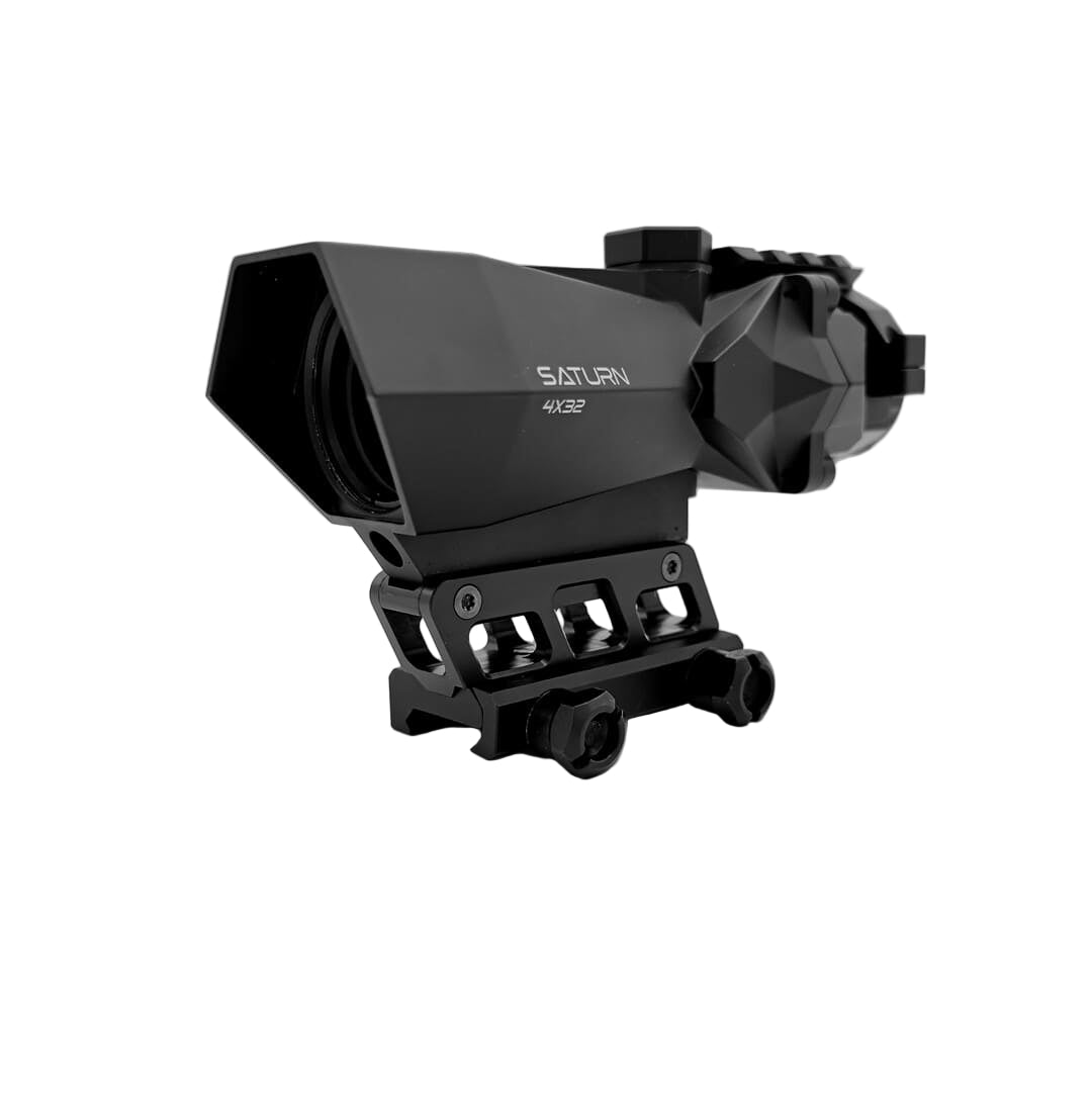 Black laser sight with 'Saturn' branding on a white background
