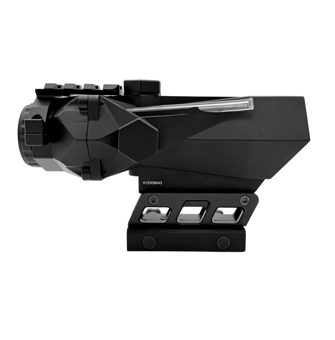 Black tactical device with multiple ports on a white background